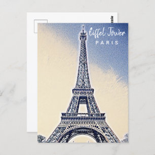 Eiffel Tower Paris Frankreich Sehenswürdigkeit Postkarte