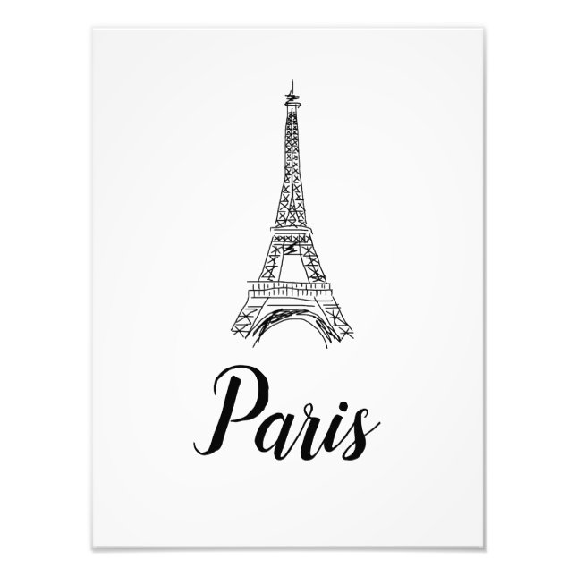 Eiffel Tower Paris Illustration Fotodruck (Vorne)