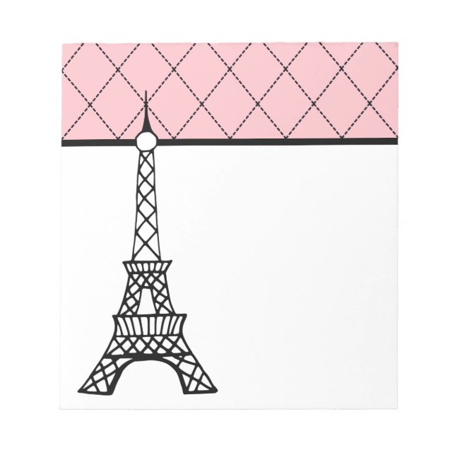 Eiffel Tower Paris Notepad Notizblock (Vorderseite)