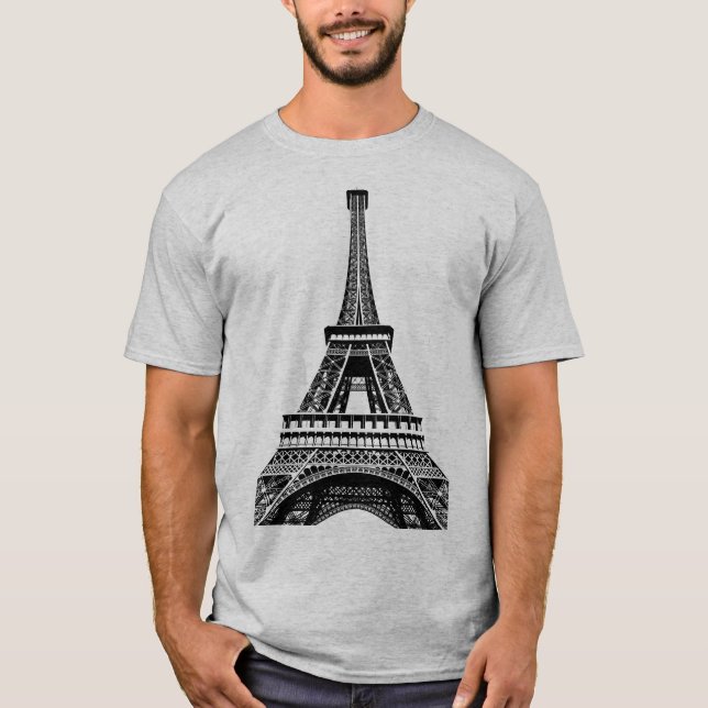 Eiffel Tower Paris Pop Art Template el Mens Modern T-Shirt (Vorderseite)