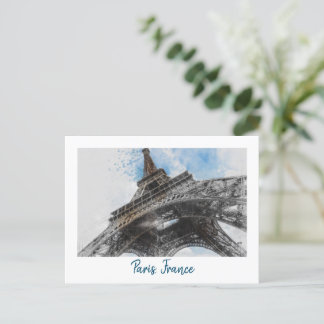 Eiffel Tower Paris Postcard - Vintage Retro-Reise Postkarte