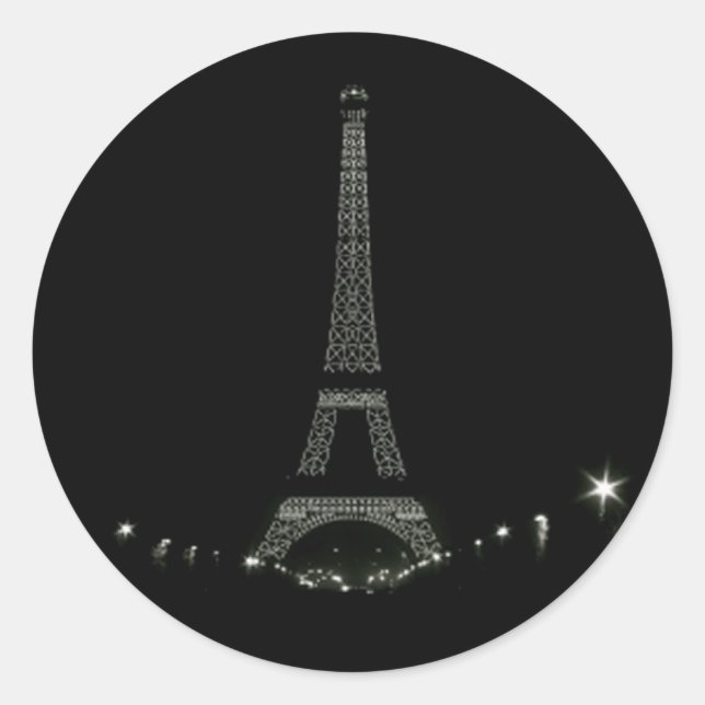 Eiffel Tower Paris Runder Aufkleber (Vorderseite)
