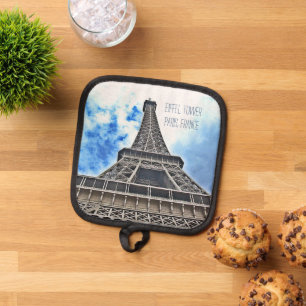 Eiffel Tower Paris Schöne Reise Memento Topflappen