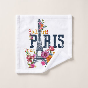 Eiffel Tower Paris Shirt Salut Frische Pasta mache Waschlappen