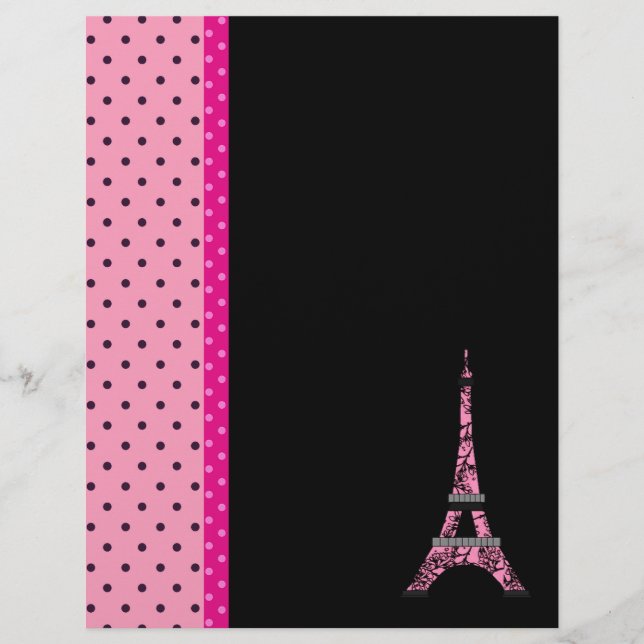 Eiffel Tower Paris Theme Scrapbook Paper (Vorderseite)
