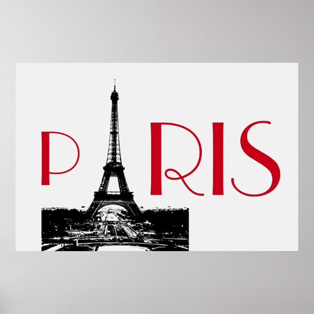 Eiffel Tower Paris Travel Poster (Vorne)