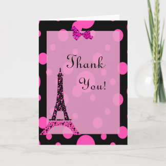 Eiffel Tower Paris Vielen Dank Dankeskarte