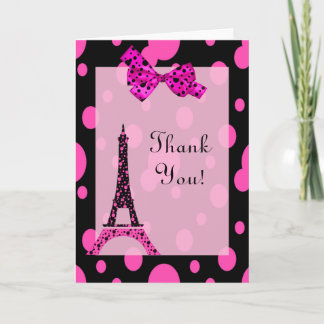 Eiffel Tower Paris Vielen Dank Dankeskarte