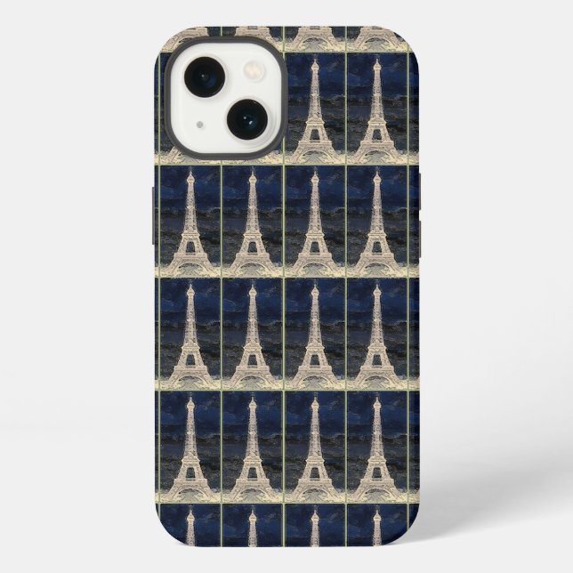 Eiffel Tower Pattern iPhone Hülle (Rückseite)