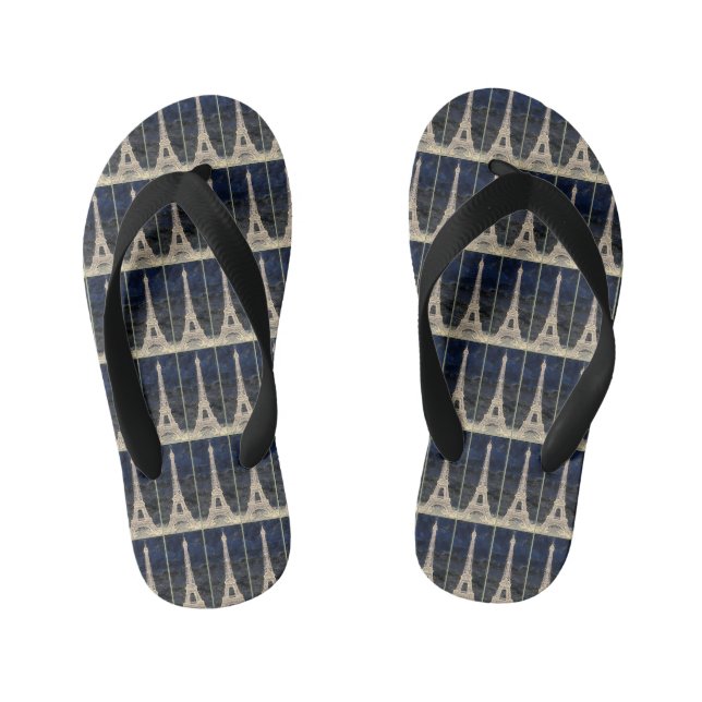 Eiffel Tower Pattern Kinderbadesandalen (Fußbett)