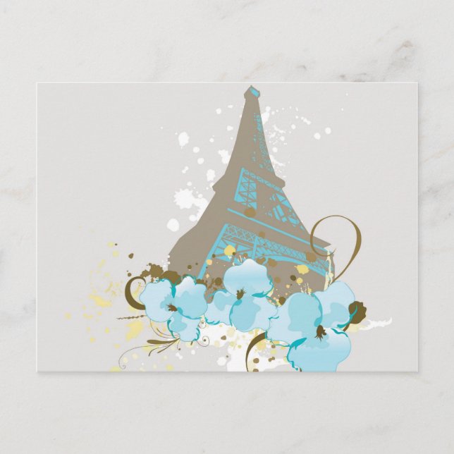 Eiffel Tower Postcard Postkarte (Vorderseite)