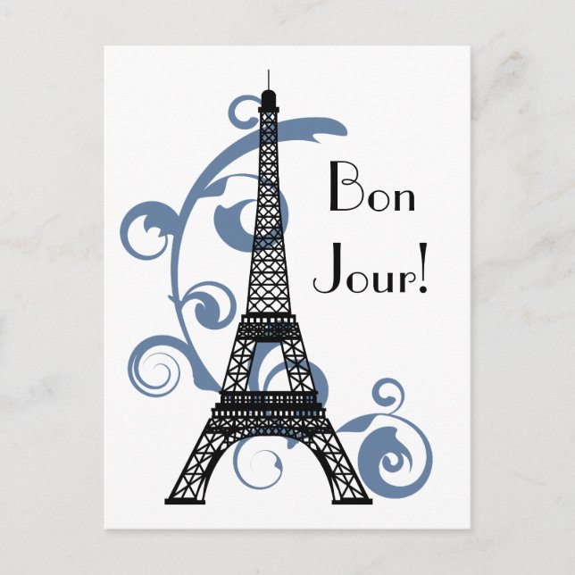 Eiffel Tower Postcard Postkarte (Vorderseite)