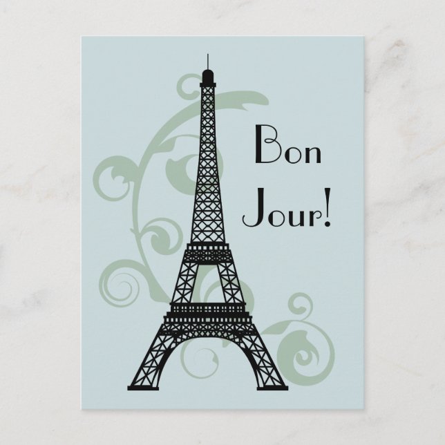 Eiffel Tower Postcard Postkarte (Vorderseite)