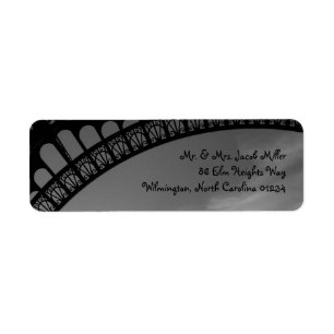 Eiffel Tower Rücksendeadressen-Aufkleber