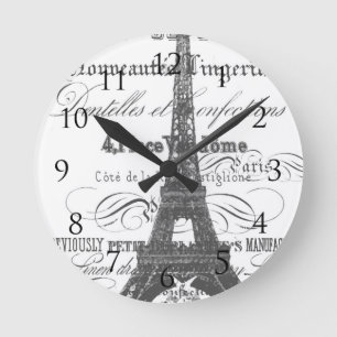Eiffel Tower Runde Wanduhr
