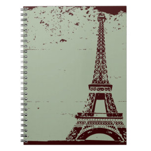 Eiffel Tower Sage Notebook Notizblock