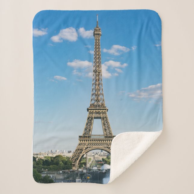 Eiffel Tower Sherpa Fleece Blanket Sherpadecke (Vorderseite)