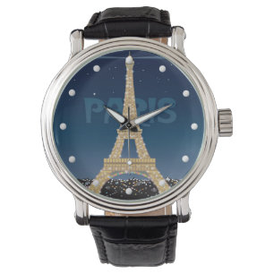 Eiffel Tower Sparkle Wrist Watch Armbanduhr