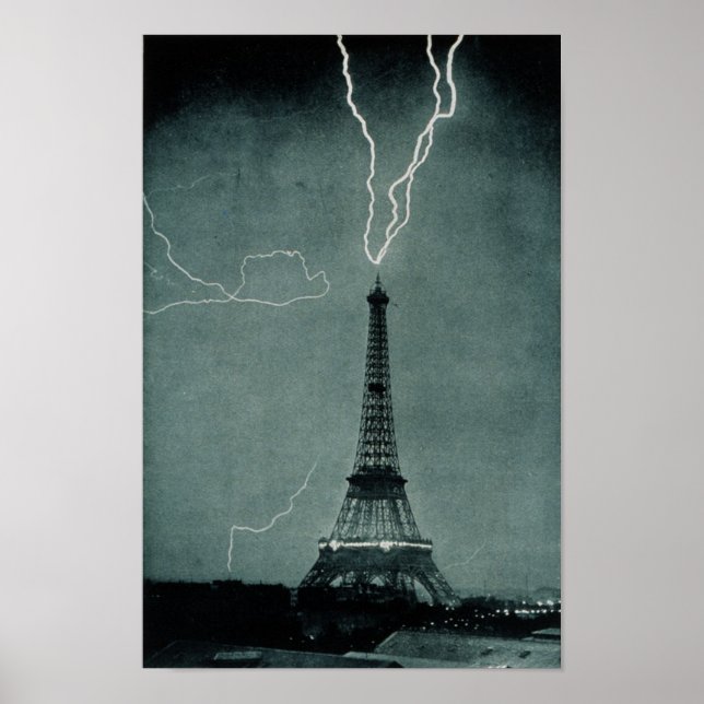 Eiffel Tower Struck Poster (Vorne)