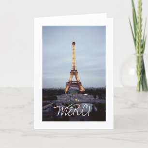 Eiffel Tower Thank You Card Dankeskarte