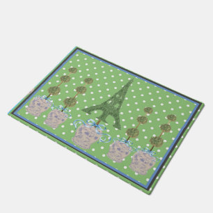 Eiffel Tower Topiary Ginger Jars jar Doormat Fußmatte