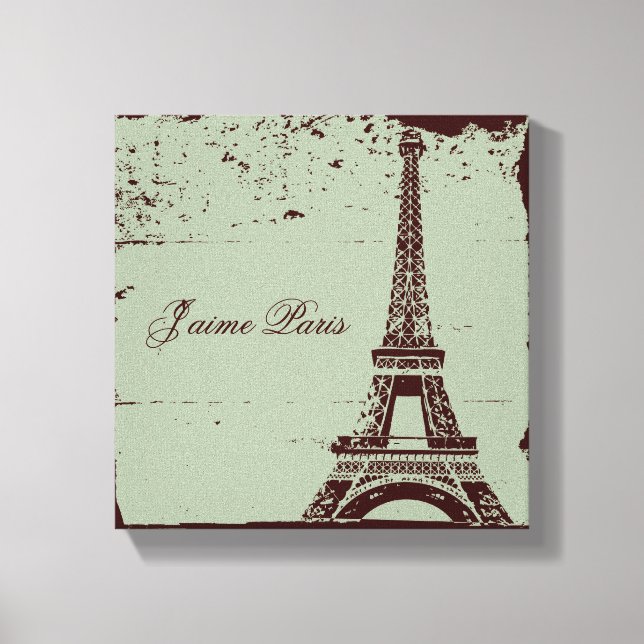 Eiffel Tower Wrapped Canvas Art Leinwanddruck (Vorderseite)