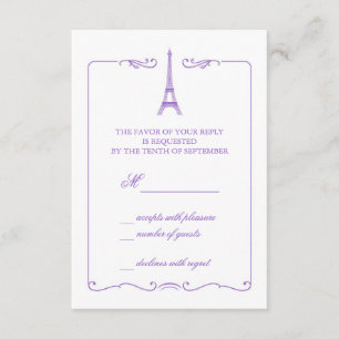 Eiffel-Turm elegante UAWG Karten-Einladung RSVP Karte