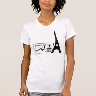 Eiffel-Turm Je t'aime Postkarten-Frauen-T - Shirt