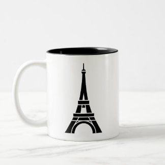 Eiffel-Turm-Piktogramm-Tasse Zweifarbige Tasse