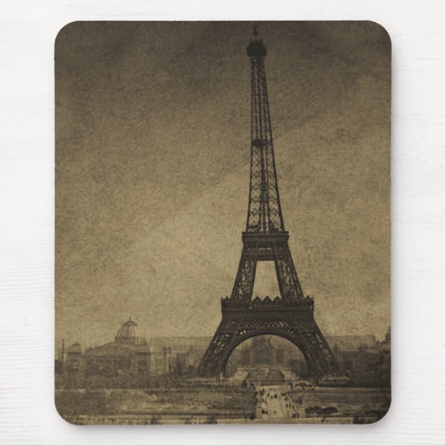 Eiffel-Turm Vintages Stereoview Mousepad (Vorne)