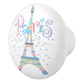 Eiffel-Turmconfetti-Keramik-Griff Keramikknauf