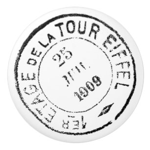 Eiffelturm 1909 Postmark Keramikknauf