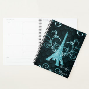 Eiffelturm Aquamarin-Blumenplaner Planer
