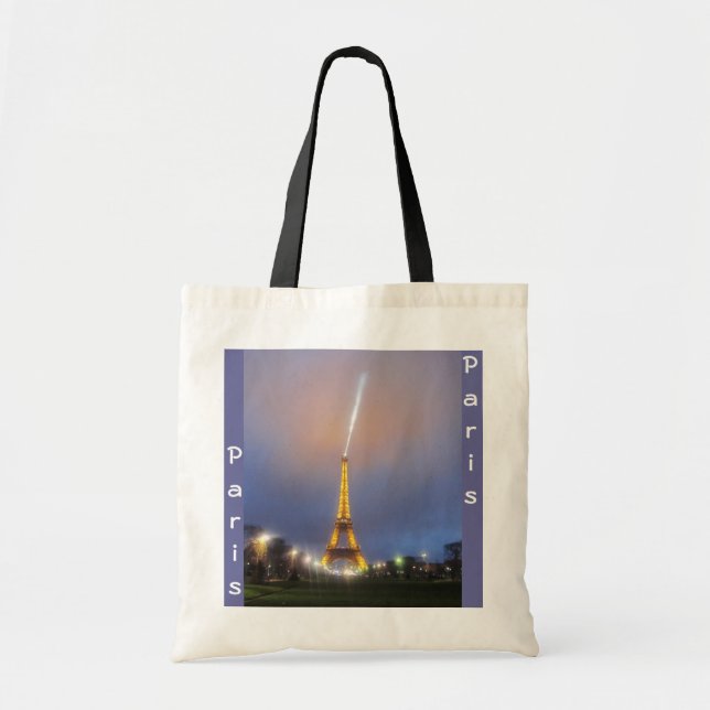 Eiffelturm bei Dämmerung Tragetasche (Vorne)