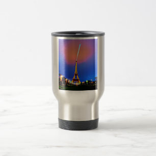 Eiffelturm bei Nachtmalerei Reisebecher