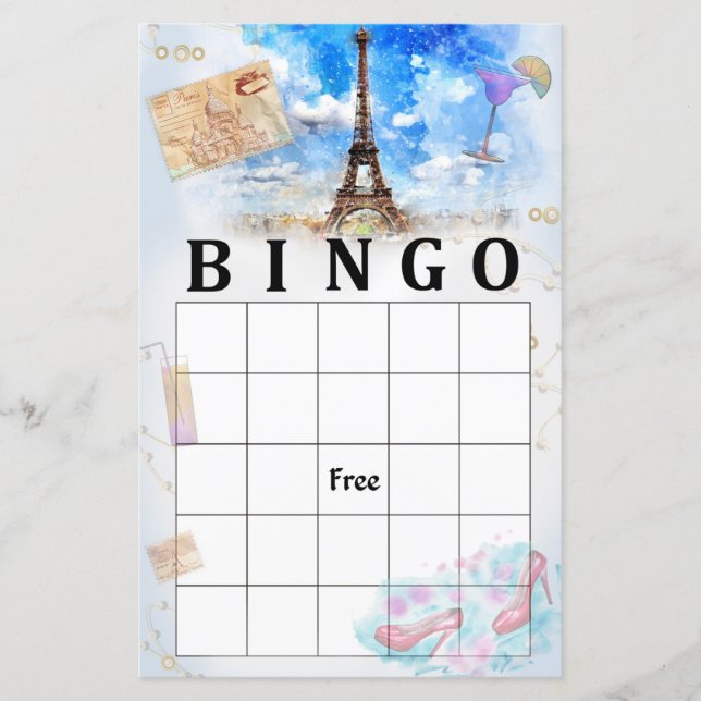 Eiffelturm-Bingo (Vorderseite)