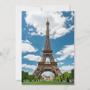 Eiffelturm Blick vom Champ de Mars Public Park Dankeskarte