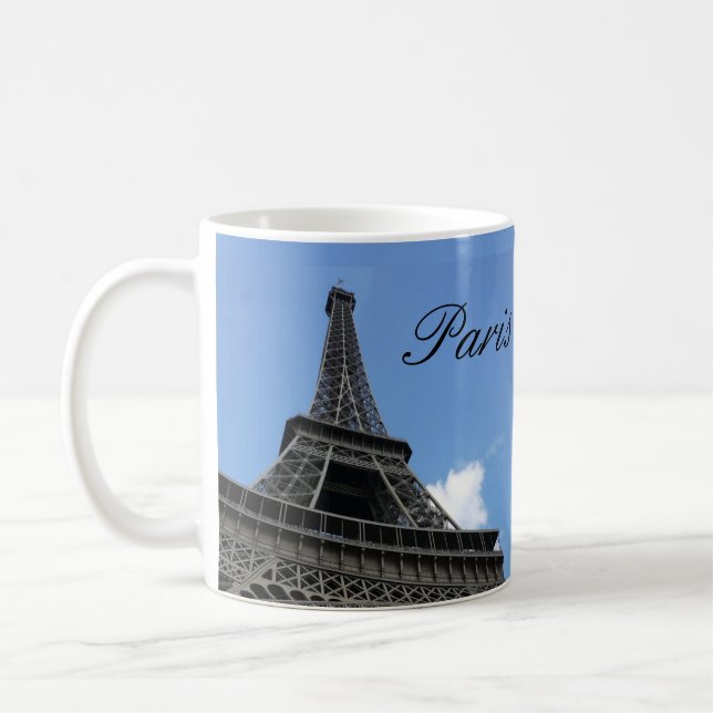 Eiffelturm, Blue Sky, Paris, Frankreich Kaffeetasse (Links)