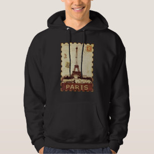 Eiffelturm Briefmarke Vacation Vintag Paris France Hoodie