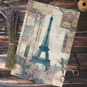 Eiffelturm Collage Dekoupage Tissue Paper Seidenpapier