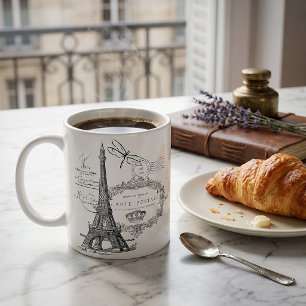 Eiffelturm Collage Kaffeetasse