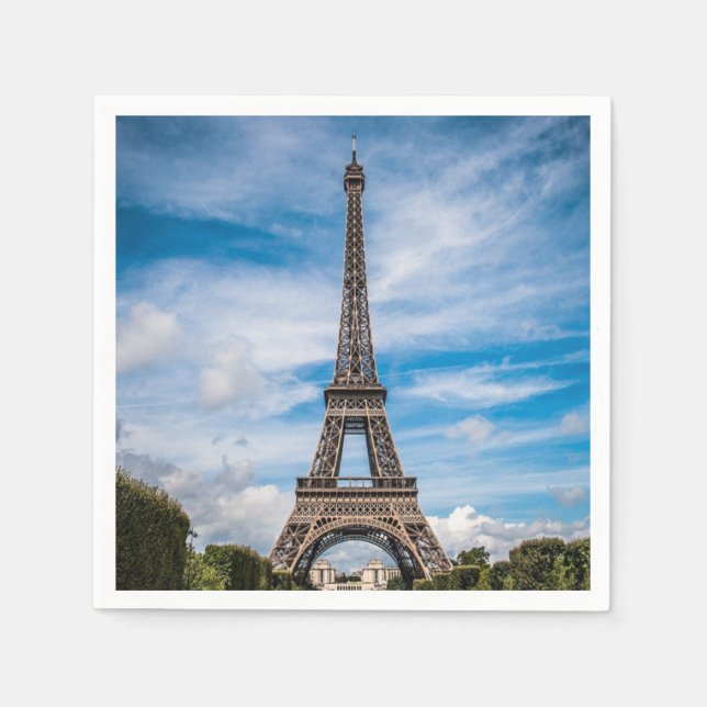 Eiffelturm-Foto Serviette (Vorderseite)