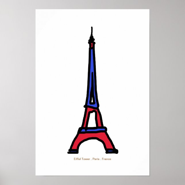 Eiffelturm Frankreich Paris Poster (Vorne)