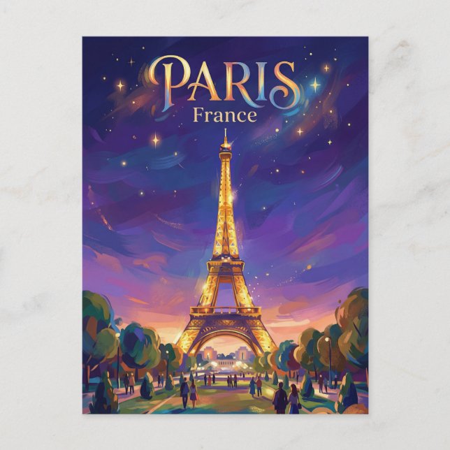 Eiffelturm Frankreich Postkarte (Vorderseite)