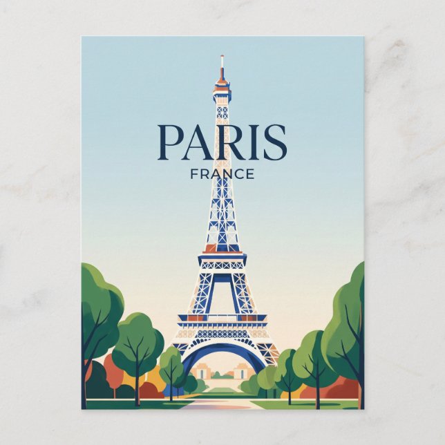 Eiffelturm Frankreich Postkarte (Vorderseite)
