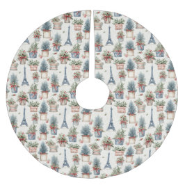 Eiffelturm, französische Topiaries Paris Weihnacht Polyester Weihnachtsbaumdecke