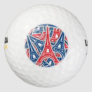 Eiffelturm, französisches Muster Golfball
