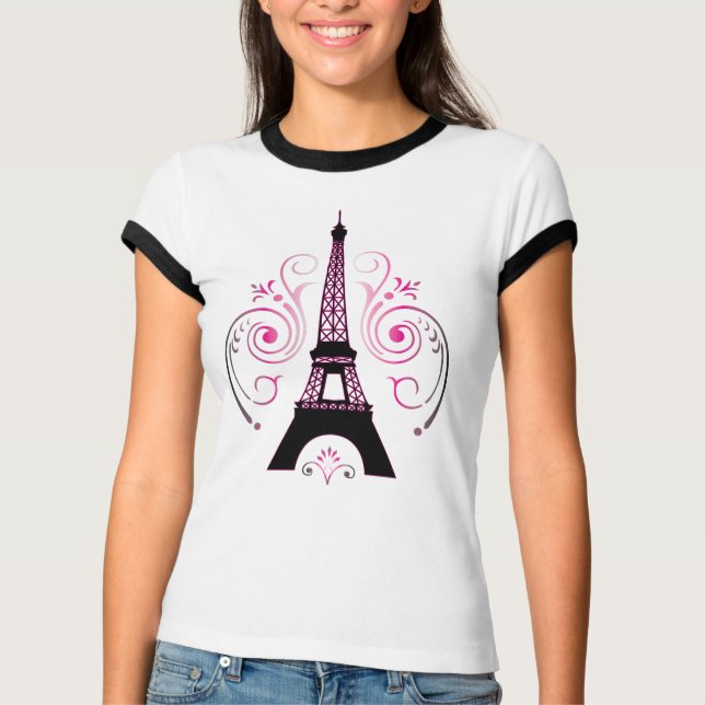 Eiffelturm-Grafikdesign-T-Shirt T-Shirt (Vorderseite)