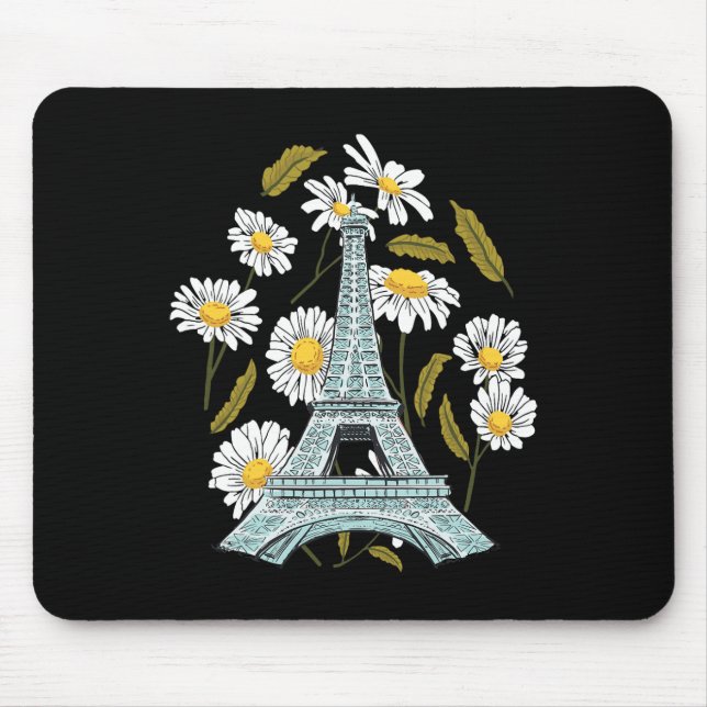 Eiffelturm Herbstliche Blume Paris fällt so in Fra Mousepad (Vorne)