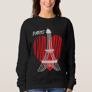 Eiffelturm Herz Liebe Paris Frankreich Souvenir Fr Sweatshirt